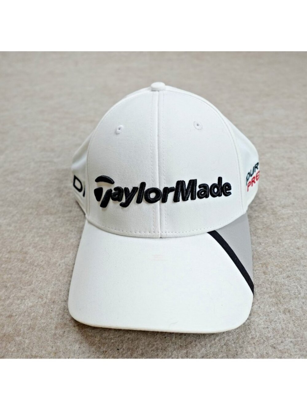 Taylormade Hat White Embroidered Tour Performance SLDR Strapback